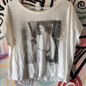 Junk food Princess Leia cropped tee